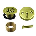 Westbrass Beehive Grid Universal Tub Trim W/ Trip Lever Faceplate in Polished Brass D92K-01